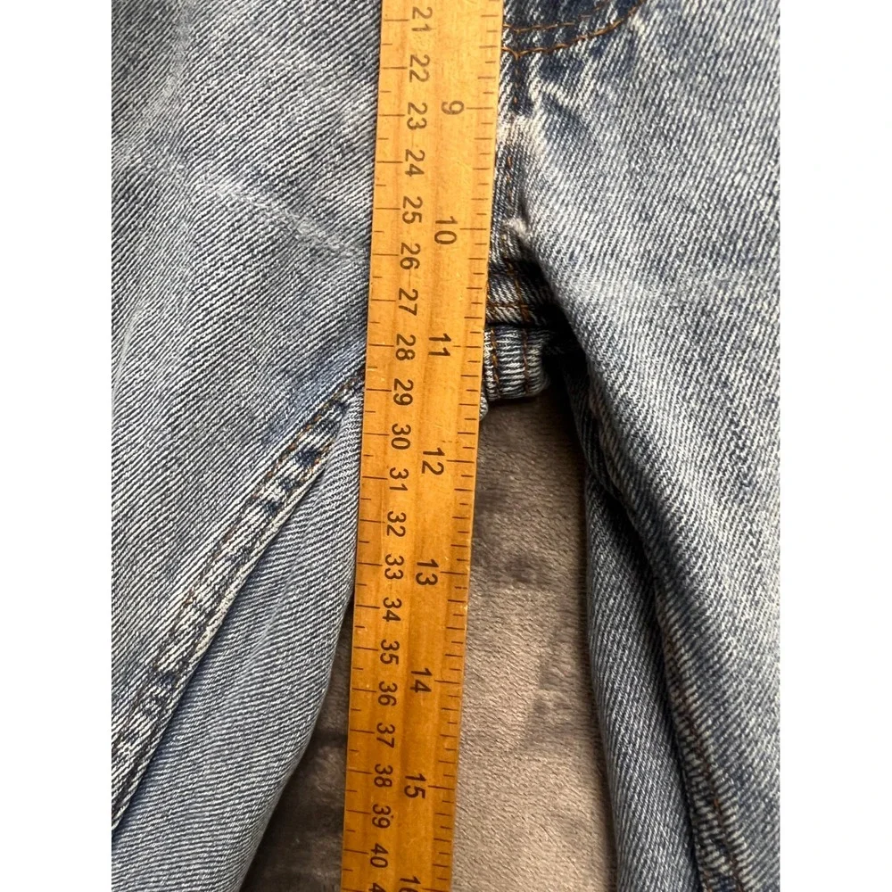 Duke Haband Relaxed Fit Jeans Mens 32 Light Wash Elastic Waist Distressed‎ 90s